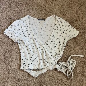 Brandy Melville Floral Tie Top